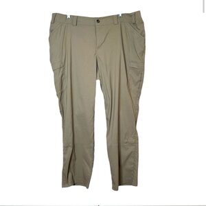 Duluth Trading Co Dry on the Fly Cargo Hiking Pants Tan Khaki Size 20